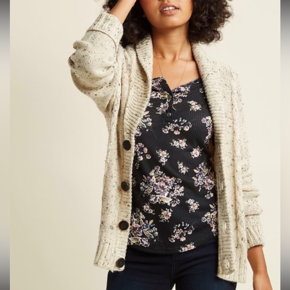 ModCloth Button-Up Cardigan with Shawl Collar